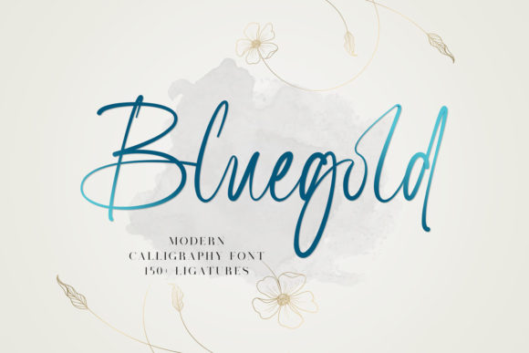 Bluegold Font Poster 8