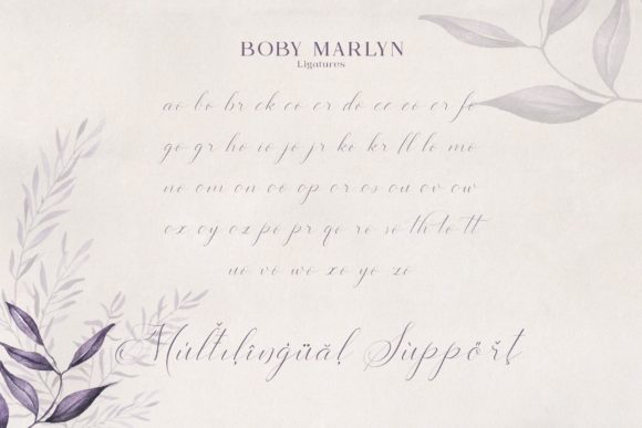 Boby Marlyn Font Poster 8