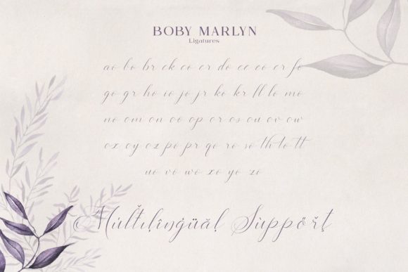 Boby Marlyn Font Poster 8