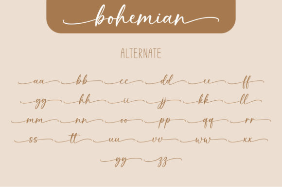 Bohemian Font Poster 9