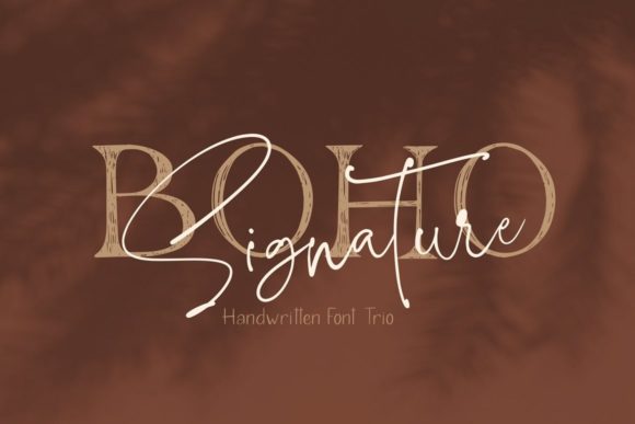 Boho Signature Trio Font Poster 1