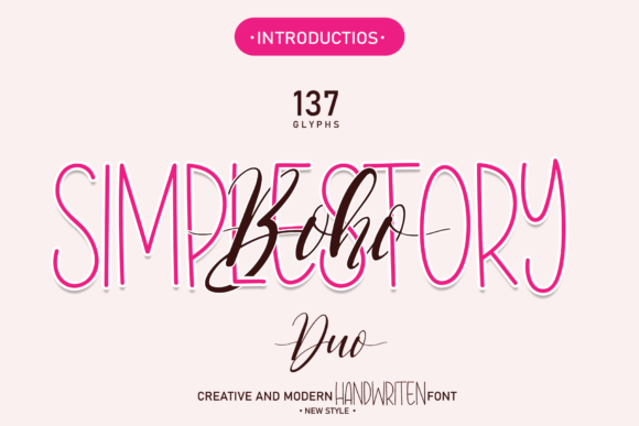 Boho Simplestory Font Poster 1