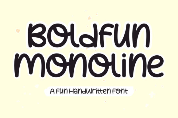 Boldfun Monoline Font