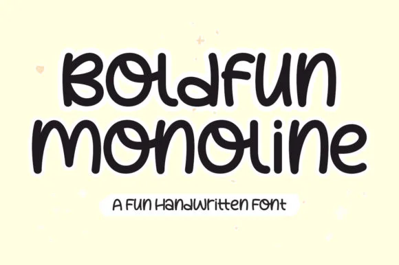 Boldfun Monoline Font Boldfun Monoline Font Poster 1