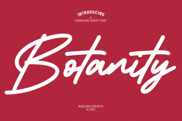 Botanity Signature Font