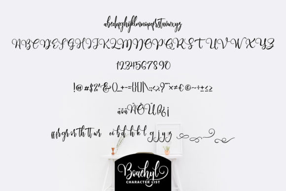 Bouchyl | Unique Handwriting Script Font Font Poster 5