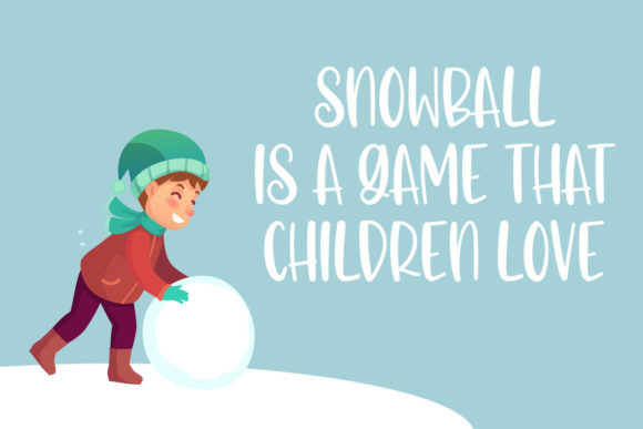 Bounce Snow Font Poster 2