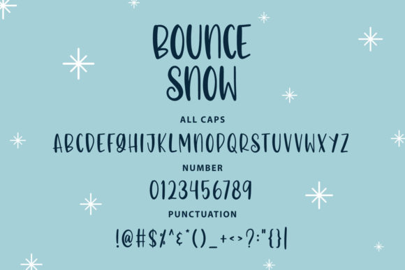 Bounce Snow Font Poster 3