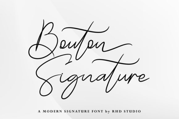 Bouton Signature Font Poster 1