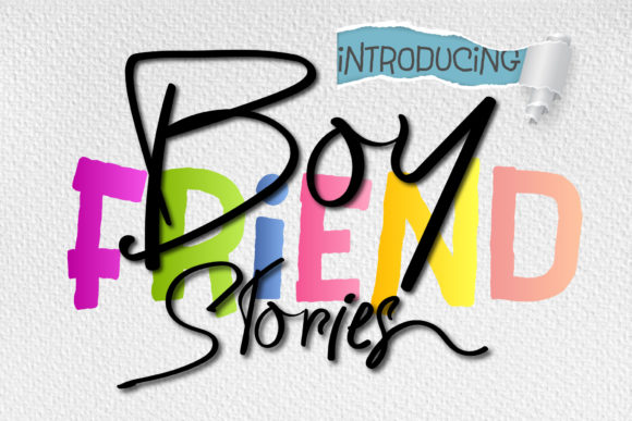 Boyfriend Stories Font Poster 1