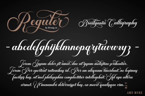 Brailganta Script Font Poster 3