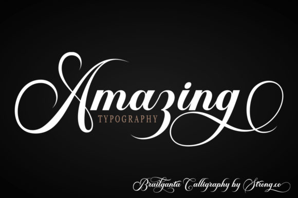 Brailganta Script Font Poster 4