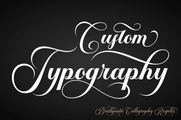 Brailganta Script Font Poster 5