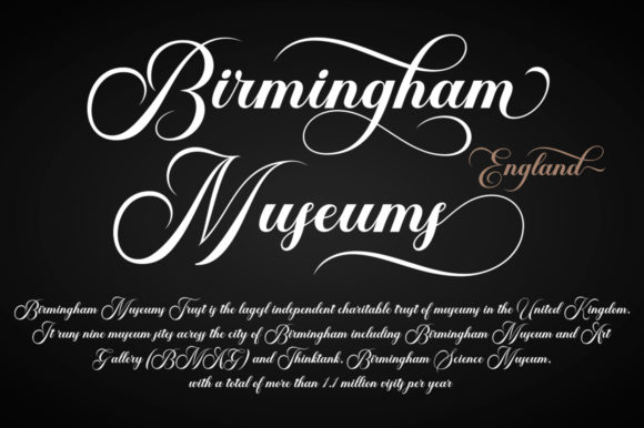 Brailganta Script Font Poster 8