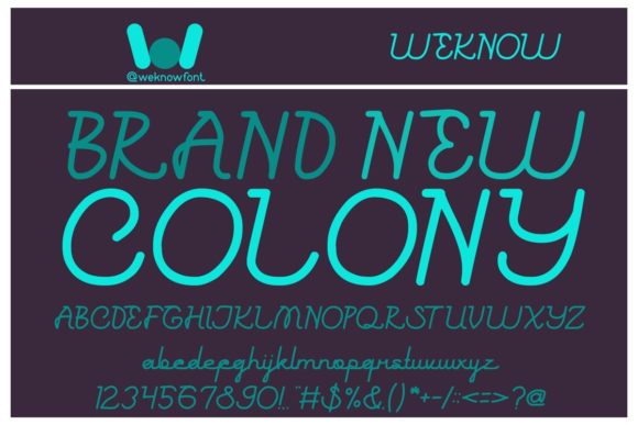 Brand New Colony Font Poster 1