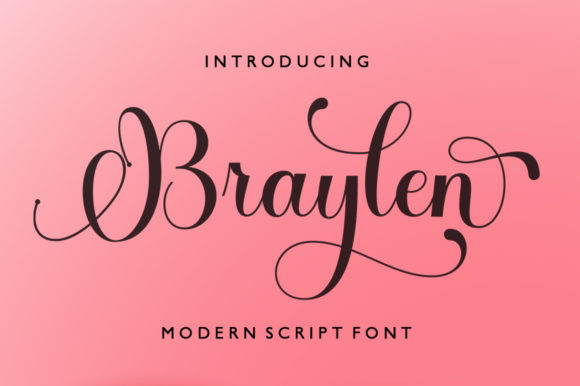 Braylen Script Font Poster 1