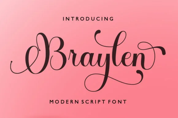 Braylen Script Font Poster 1
