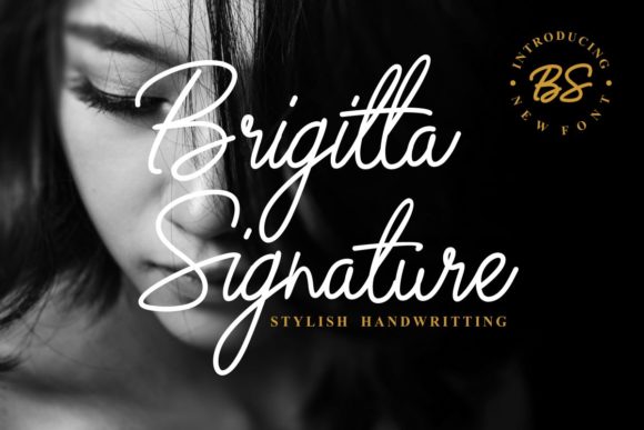 Brigitta Signature Font Poster 1