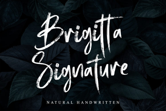 Brigitta Signature Font Poster 1