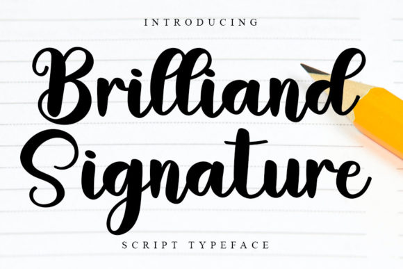 Brilliand Signature Font Poster 1