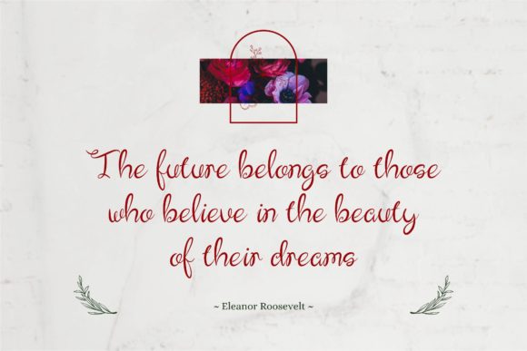 Briona Flower Font Poster 2