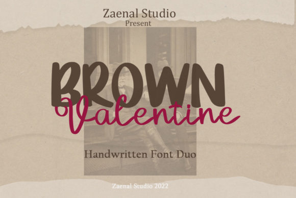 Brown Valentine Font Poster 1