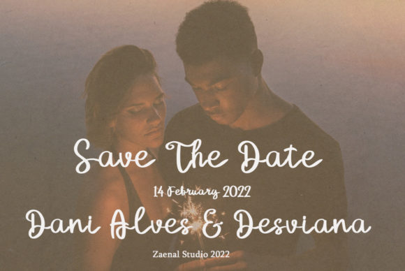 Brown Valentine Font Poster 2