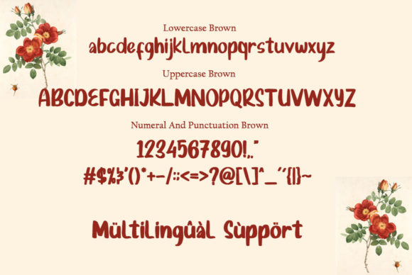 Brown Valentine Font Poster 5
