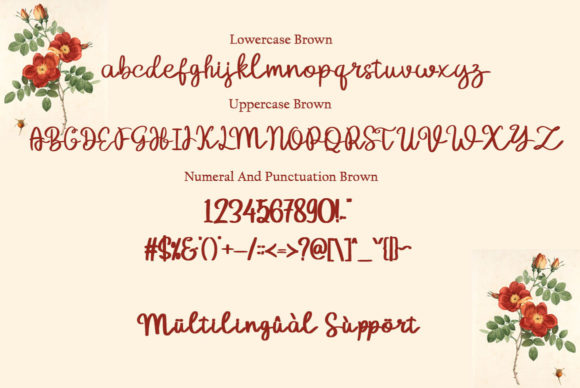 Brown Valentine Font Poster 6