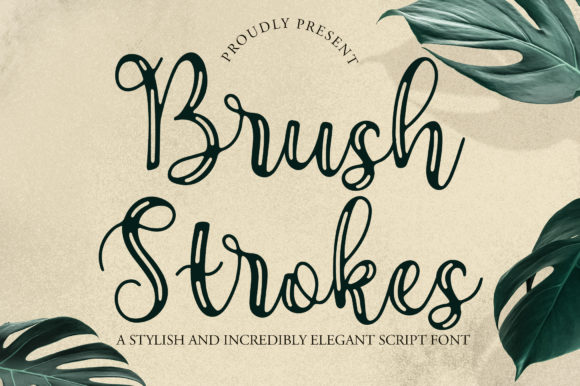 Brush Strokes Font Poster 1