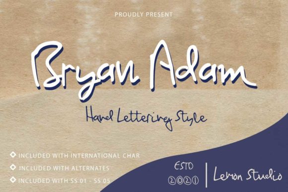 Bryan Adam Font Poster 1