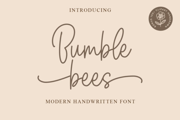 Bumble Bees Font Poster 1