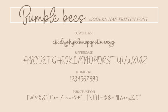 Bumble Bees Font Poster 7