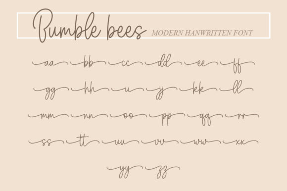 Bumble Bees Font Poster 8