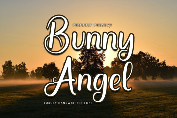 Bunny Angel Font Poster 1