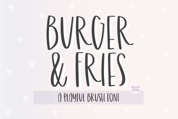 Burger and Fries Font Poster 1