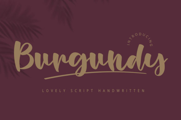 Burgundy Font