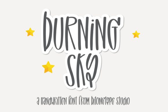 Burning Sky Font Poster 1