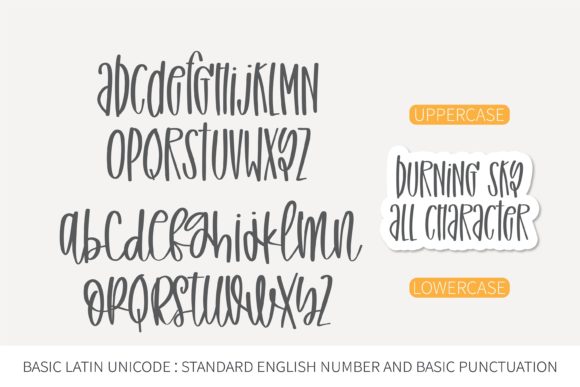 Burning Sky Font Poster 3