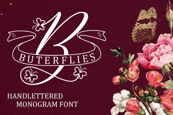Butterflies Monogram Font