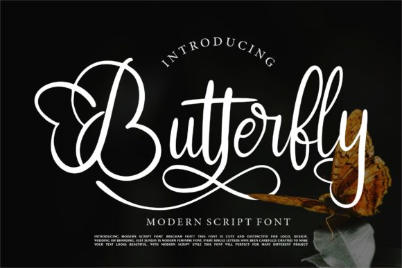 Butterfly Font Poster 1