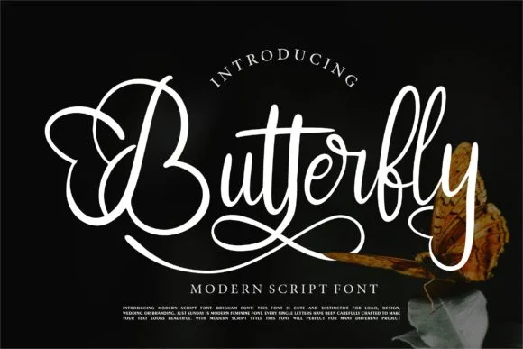 Butterfly Font Poster 1