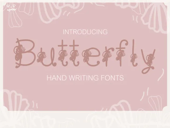 Butterfly Fine Font Butterfly Fine Font Poster 1