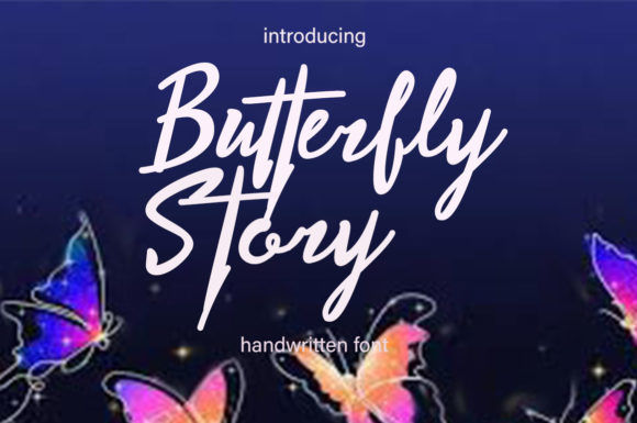 Butterfly Story Font Poster 1