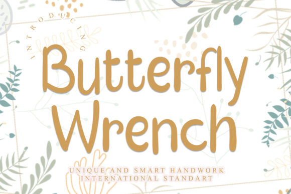 Butterfly Wrench Font Poster 1