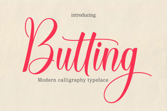 Butting Font Poster 1