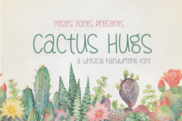 Cactus Hugs Font Poster 1