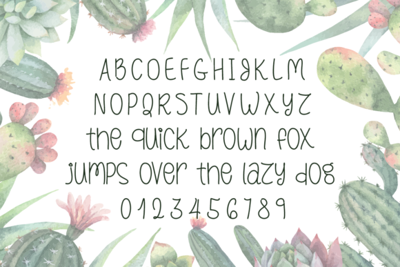 Cactus Hugs Font Poster 2