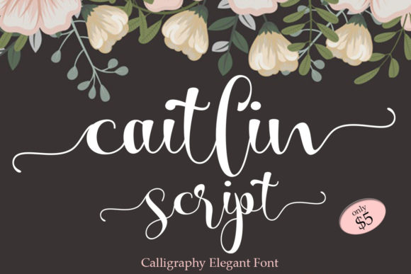Caitlin Script Font Poster 1