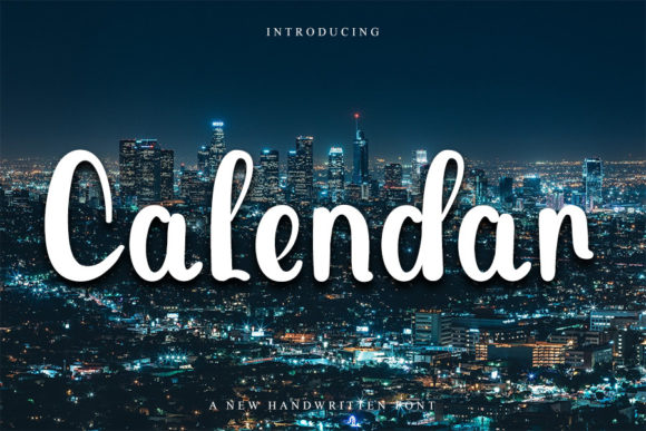 Calendar Font Poster 1